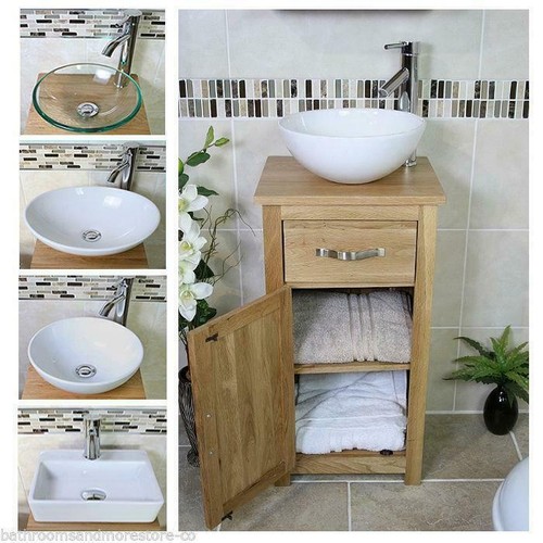 Solid oak bathroom cabinet - bathroom, |
