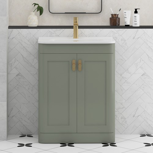 600 800mm sage green vanity - sage,