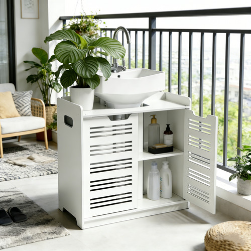 Bathroom under sink cabinet - sink,