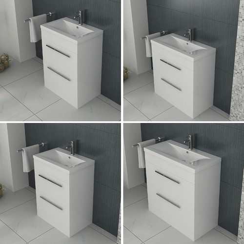 Vanity basin unit mid - basin, mid-edge