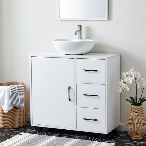 White under sink - sink, cabinet