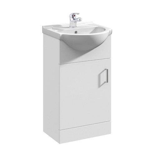 White 450mm one door - one,